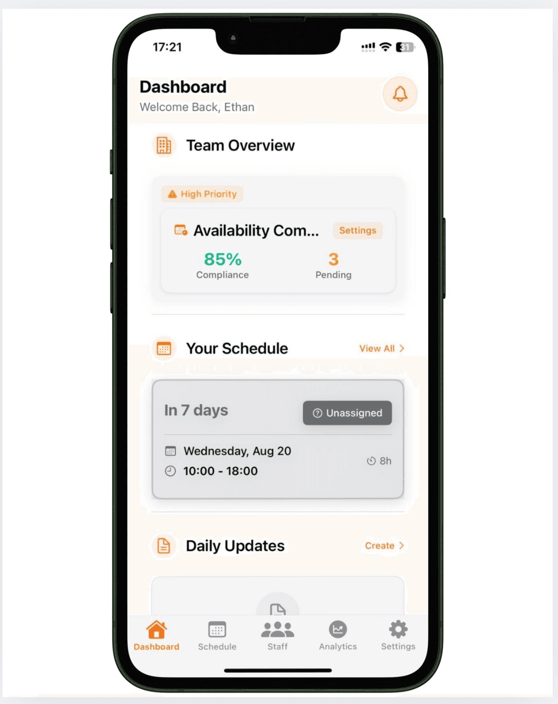 NexShift - פרופיל עובד